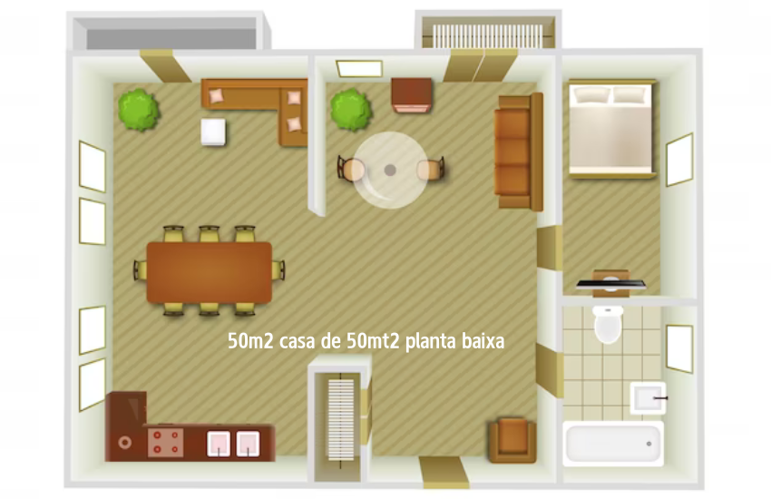 50m2 casa de 50mt2 planta baixa 